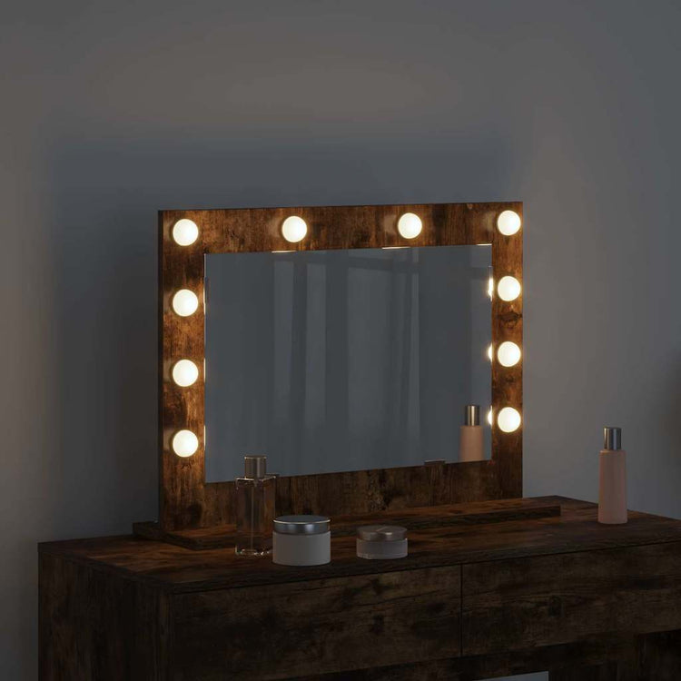 Vidaxx miroir de maquillage rectangulaire chêne fumé 60 x 45 x 18 cm
