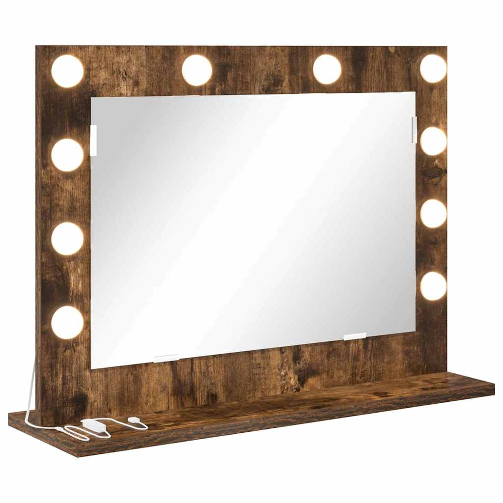 Vidaxx miroir de maquillage rectangulaire chêne fumé 60 x 45 x 18 cm