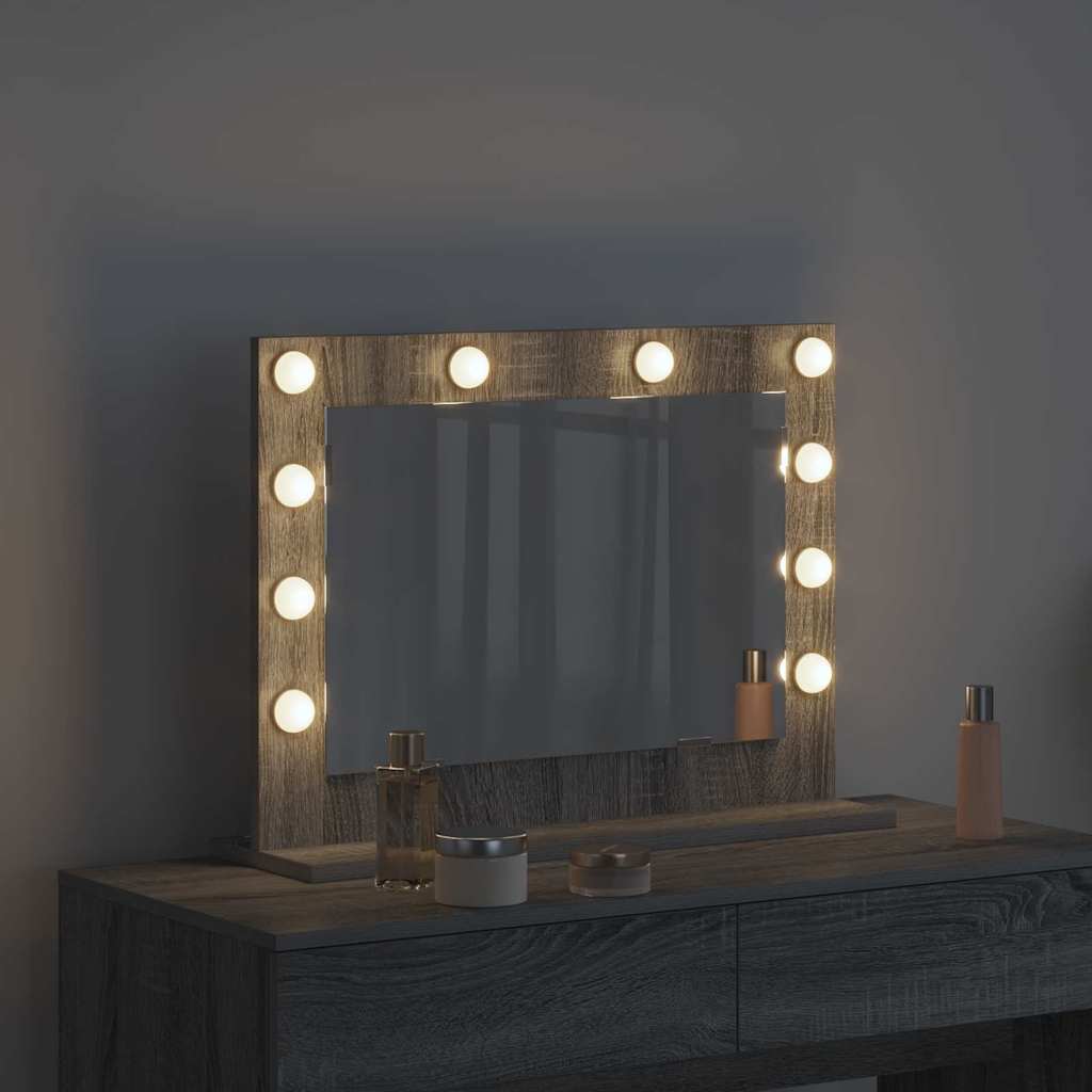 Vidaxx miroir de maquillage rectangulaire gris sonoma 60 x 45 x 18 cm