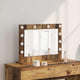 Vidaxx miroir de maquillage rectangulaire avec miroir vieux bois 60 x 45 x 18 cm
