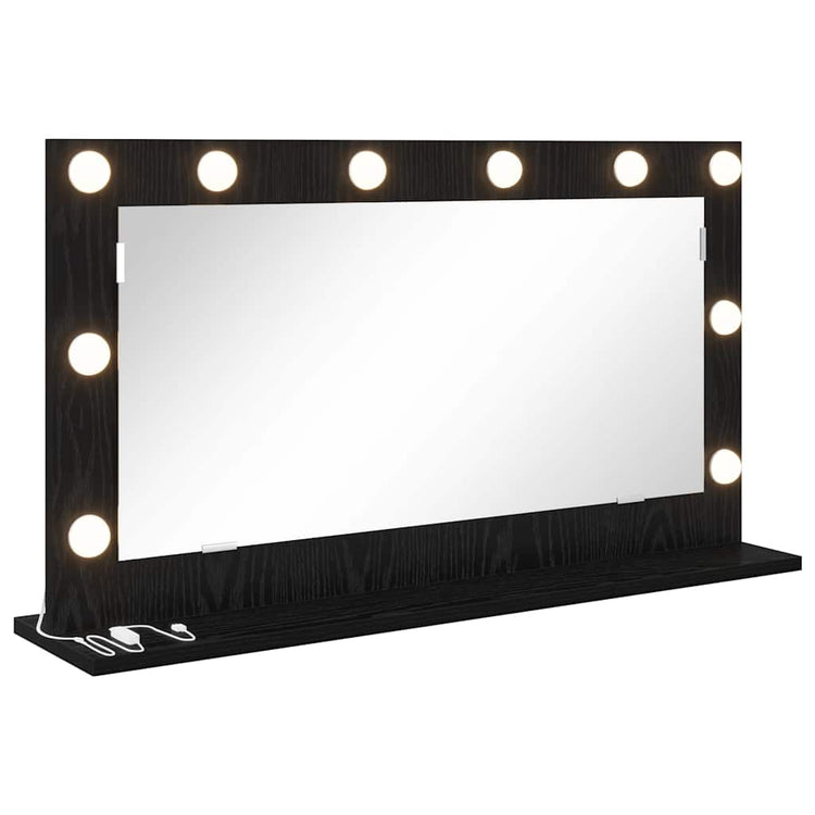 Vidaxx miroir de maquillage rectangulaire chêne noir 80 x 45 x 18 cm