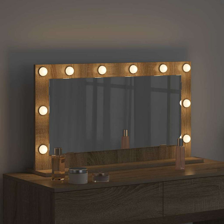 Vidaxx miroir de maquillage rectangulaire chêne sonoma 80 x 45 x 18 cm
