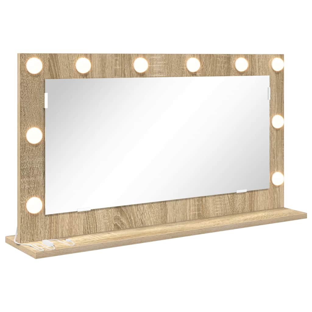 Vidaxx miroir de maquillage rectangulaire chêne sonoma 80 x 45 x 18 cm