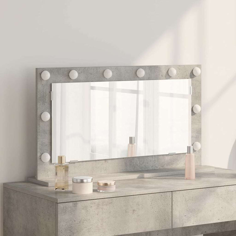 Vidaxx miroir de maquillage rectangulaire gris béton 80 x 45 x 18 cm