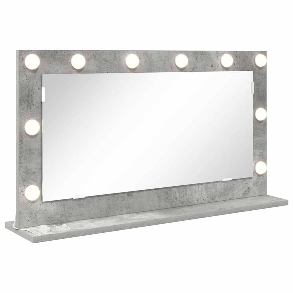Vidaxx miroir de maquillage rectangulaire gris béton 80 x 45 x 18 cm