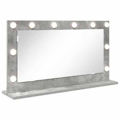 Vidaxx miroir de maquillage rectangulaire gris béton 80 x 45 x 18 cm
