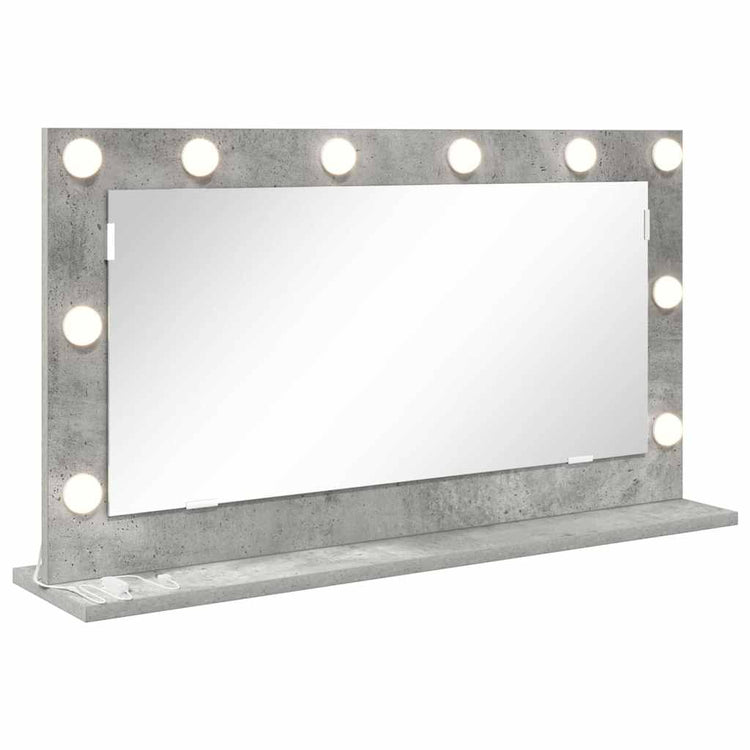 Vidaxx miroir de maquillage rectangulaire gris béton 80 x 45 x 18 cm