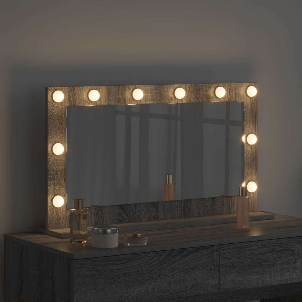 Vidaxx miroir de maquillage rectangulaire gris sonoma 80 x 45 x 18 cm