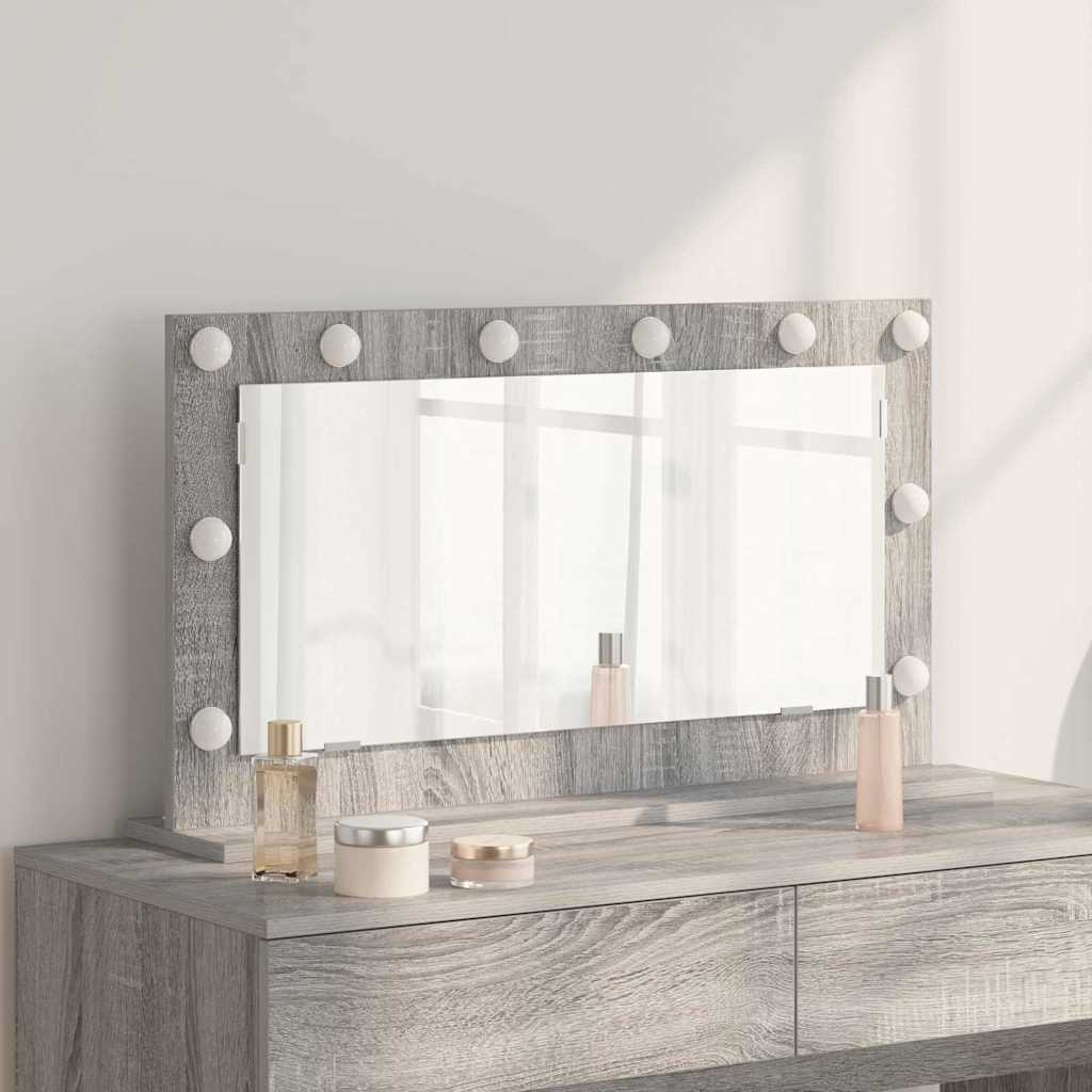 Vidaxx miroir de maquillage rectangulaire gris sonoma 80 x 45 x 18 cm