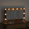 Vidaxx miroir de maquillage rectangulaire avec miroir vieux bois 80 x 45 x 18 cm