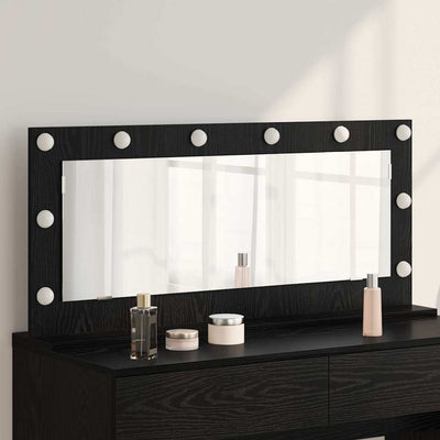 Vidaxx miroir de maquillage rectangulaire chêne noir 100 x 45 x 18 cm