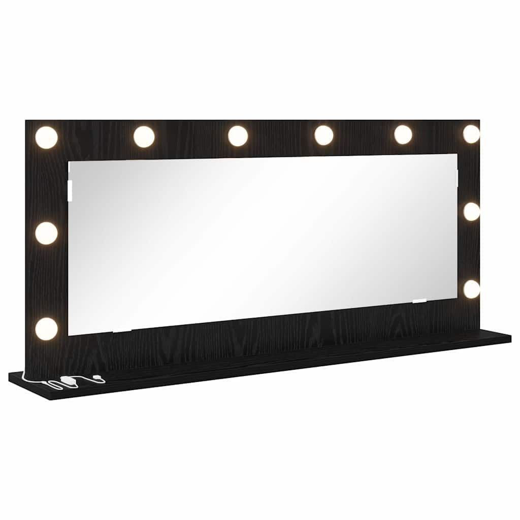 Vidaxx miroir de maquillage rectangulaire chêne noir 100 x 45 x 18 cm