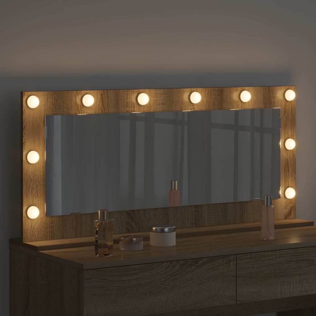 Vidaxx miroir de maquillage rectangulaire chêne sonoma 100 x 45 x 18 cm