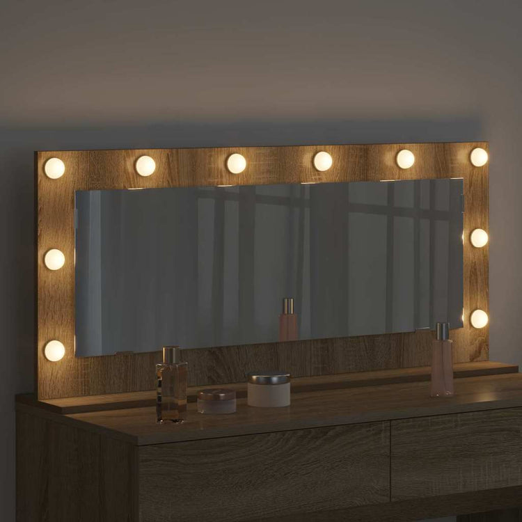 Vidaxx miroir de maquillage rectangulaire chêne sonoma 100 x 45 x 18 cm