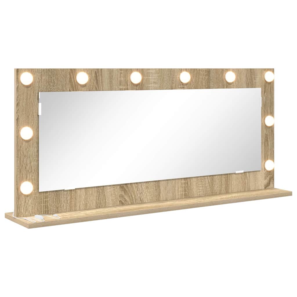 Vidaxx miroir de maquillage rectangulaire chêne sonoma 100 x 45 x 18 cm