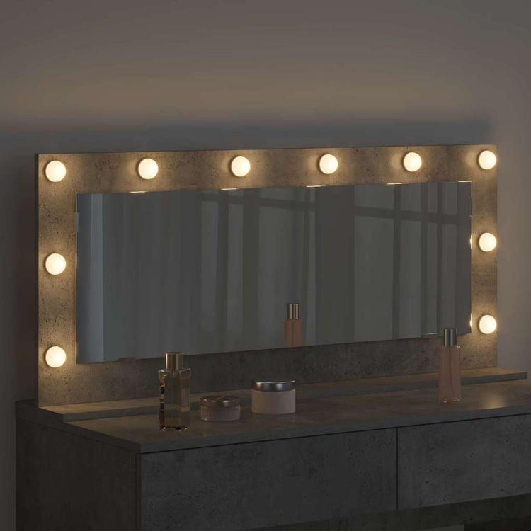 Vidaxx miroir de maquillage rectangulaire gris béton 100 x 45 x 18 cm