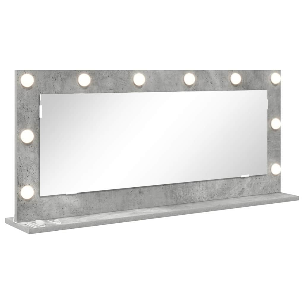 Vidaxx miroir de maquillage rectangulaire gris béton 100 x 45 x 18 cm