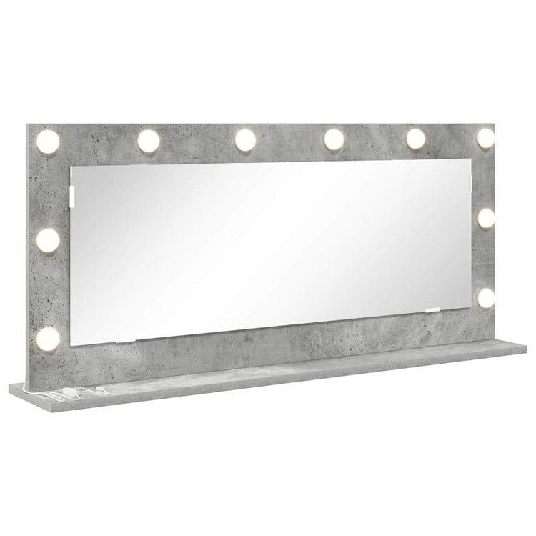 Vidaxx miroir de maquillage rectangulaire gris béton 100 x 45 x 18 cm