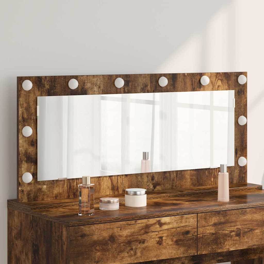 Vidaxx miroir de maquillage rectangulaire chêne fumé 100 x 45 x 18 cm