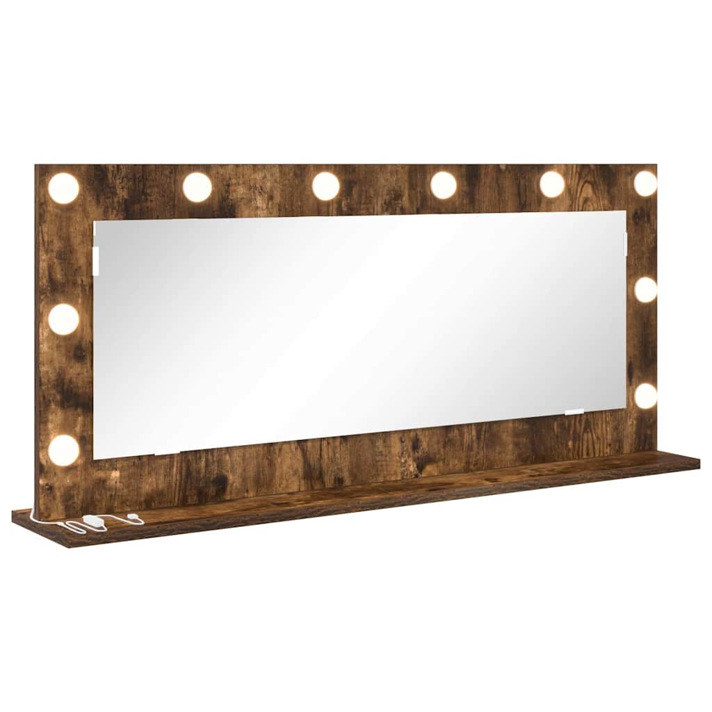 Vidaxx miroir de maquillage rectangulaire chêne fumé 100 x 45 x 18 cm