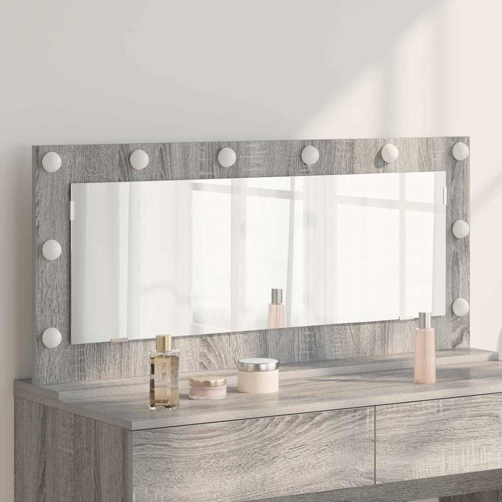 Vidaxx miroir de maquillage rectangulaire gris sonoma 100 x 45 x 18 cm