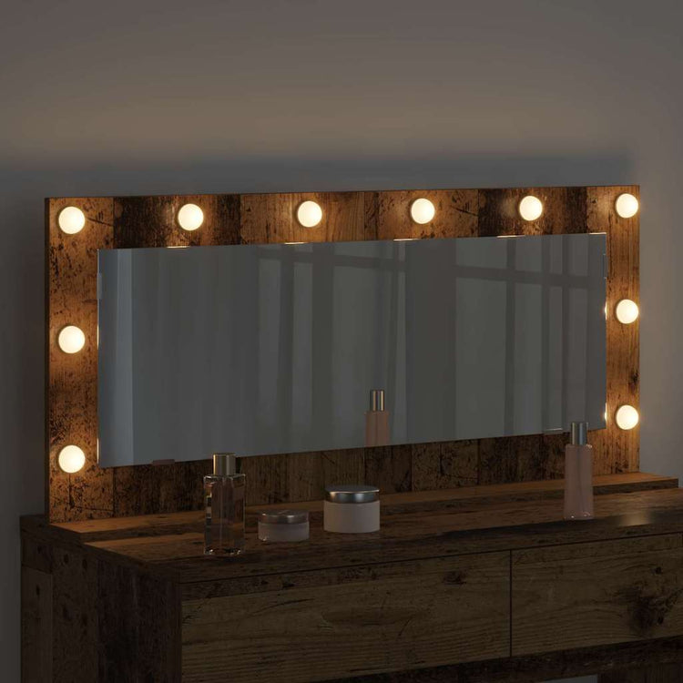 Vidaxx miroir de maquillage rectangulaire vieux bois 100 x 45 x 18 cm