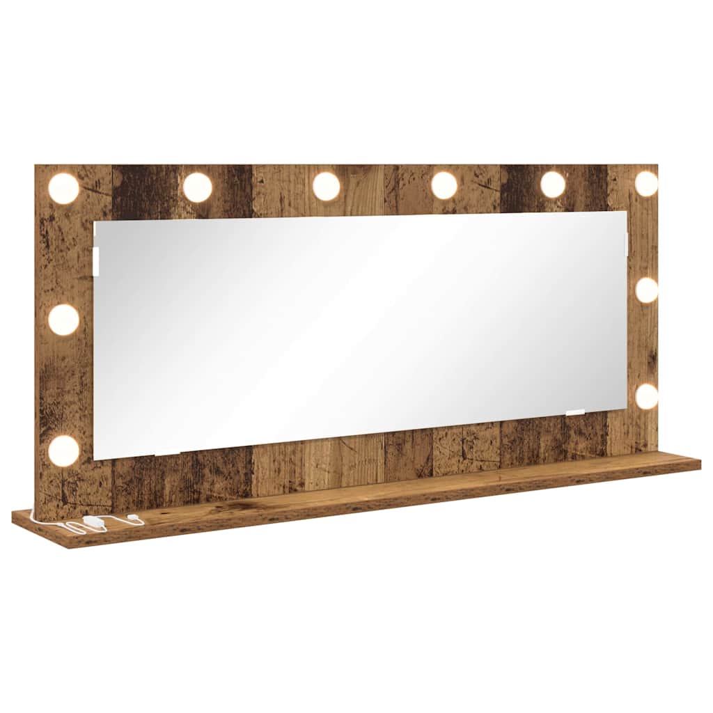 Vidaxx miroir de maquillage rectangulaire vieux bois 100 x 45 x 18 cm