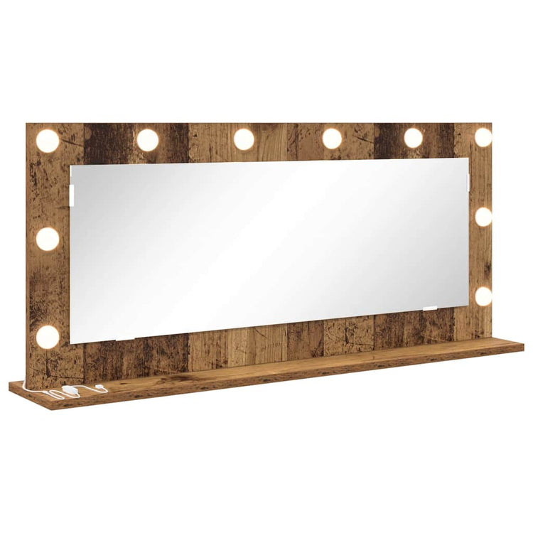 Vidaxx miroir de maquillage rectangulaire vieux bois 100 x 45 x 18 cm