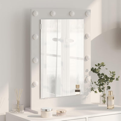 Vidaxx miroir de maquillage blanc 70 x 50 x 18 cm verre et bois avec plastique