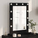 Vidaxx miroir de maquillage rectangulaire chêne noir 70 x 50 x 18 cm