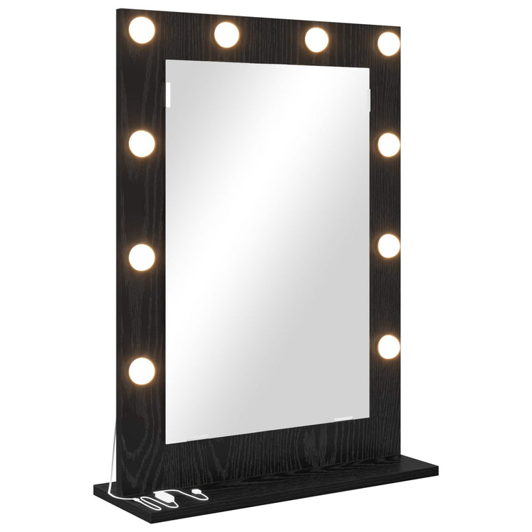 Vidaxx miroir de maquillage rectangulaire chêne noir 70 x 50 x 18 cm