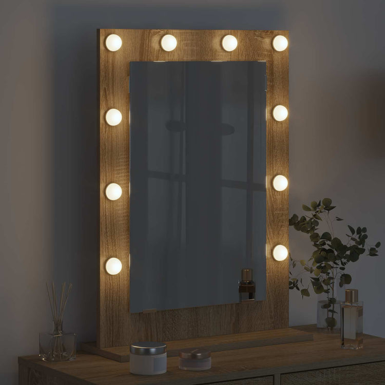 Vidaxx miroir de maquillage rectangulaire chêne sonoma 70 x 50 x 18 cm