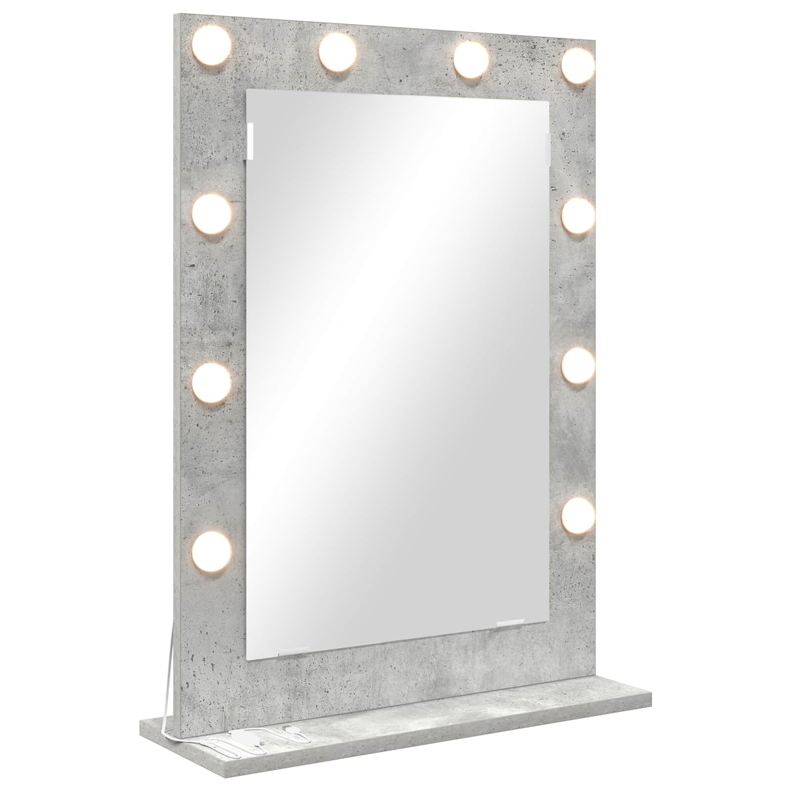 Vidaxx miroir de maquillage rectangulaire gris béton 70 x 50 x 18 cm