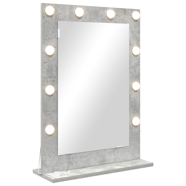 Vidaxx miroir de maquillage rectangulaire gris béton 70 x 50 x 18 cm