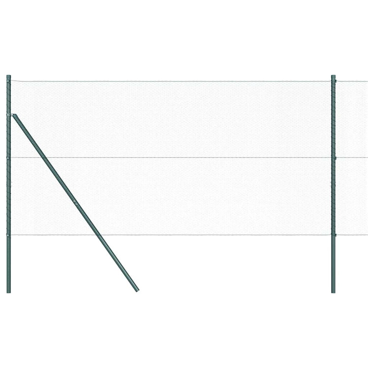 Vidaxl poteau de clôture vert 10 x 1 m (maille 13 mm) acier et PVC