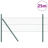 Vidaxl poteau de clôture vert 25 x 0,5 m (maille 36 mm) acier