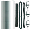 Vidaxl poteau de clôture vert 25 x 1,2 m (maille 36 mm) acier