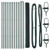 Vidaxl poteau de clôture vert 25 x 1,5 m (maille 25 mm) acier