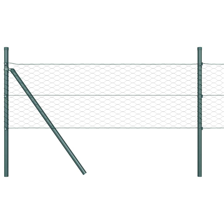 Poteau de clôture Vidaxl vert 50 x 0,4 m (maille 36 mm) acier et PVC