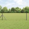 Vidaxl poteau de clôture gris 10 x 0,6 m (maille 36 mm) acier et PVC