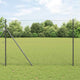 Poteau de clôture Vidaxl gris 10 x 1,6 m (maille 36 mm) acier et PVC