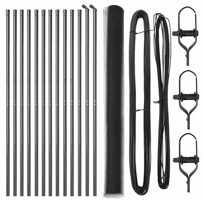 Vidaxl poteau de clôture gris 25 x 1,5 m (maille 25 mm) acier