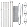Vidaxl poteau de clôture argent 10 x 0,4 m (maille 13 mm) acier