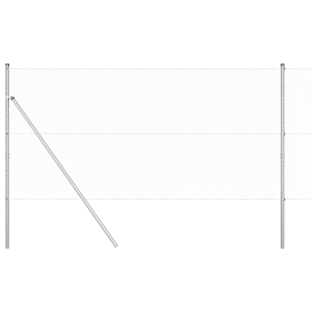 Vidaxl poteau de clôture argent 10 x 1,4 m (maille 13 mm) acier