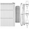 Vidaxl poteau de clôture argent 25 x 0,5 m (maille 13 mm) acier
