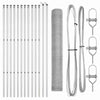 Vidaxl poteau de clôture argent 25 x 1 m (maille 25 mm) acier