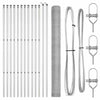 Vidaxl poteau de clôture argent 25 x 1,6 m (maille 25 mm) acier
