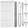 Vidaxl poteau de clôture argent 25 x 1,6 m (maille 50 mm) acier