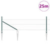 Vidaxl poteau de clôture vert 25 x 0,4 m (maille 25 mm) acier et PVC