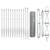 Vidaxl poteau de clôture argent 25 x 0,8 m (maille 50 mm) acier
